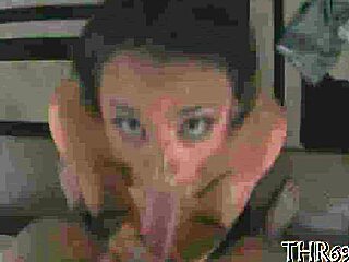 Experience the sloppy wet blowjob that's both messy and enticing