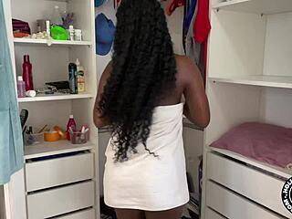 Got caught in towel by roommate in closet, full on Red! 😳