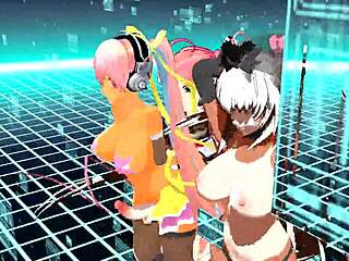 Four girls sing and undress in this anime