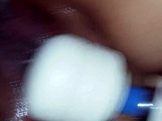 wife playing with vibrator in sexy lingerie 😍