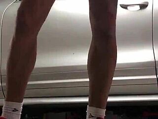 i spied on the gym workout in the garage