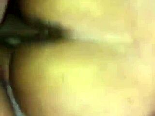 horny slut rides a strange little 18+ dick doggystyle, tits bouncing 😈