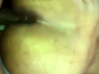 horny slut rides a strange little 18+ dick doggystyle, tits bouncing 😈