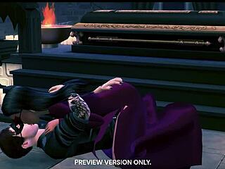 Masquerade night in 3d hentai, preview version with gangbang action