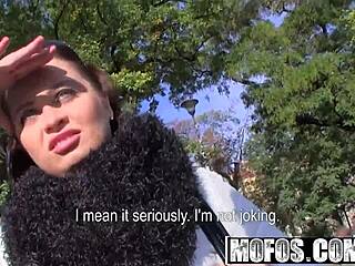 hey, public pickup with sirale showing big tits for blowjob, amateurs in action 😏