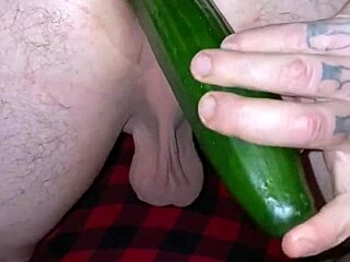 How does a 15” cucumber vanish in her ass?