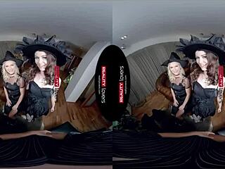 Bitchy Halloween Witches Ride, Blow, and DOGGYSTYLE in Group SEX