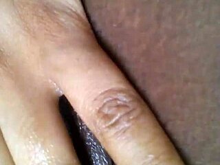 black girl fingering her wet pussy so deep