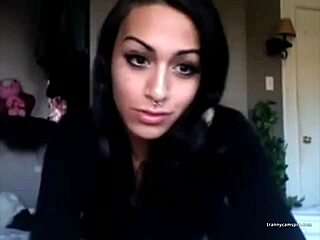 why is that hot tranny just sucking and fucking a dildo on webcam?