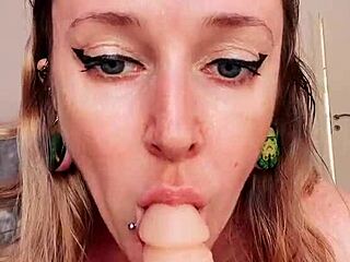 Hey, watch me riding this dildo like crazy! 😜