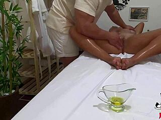 Watch this Latina wife get wild with her masseur during a tantric session!