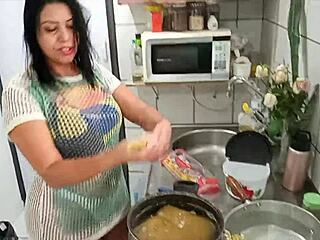 Sarah Rosa Cooks Sexy Pasta with Sensual Latina Curves
