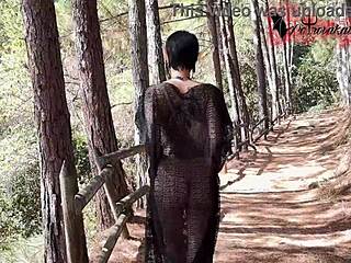 gothic elf, uh, playin’ with a dildo in the forest, so wild...