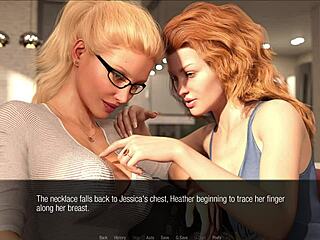 Jessica Oneil masturbates her shaved pussy in this casual scene.