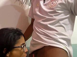 Provoking Boyfriend With Big Black Cock Blowjob