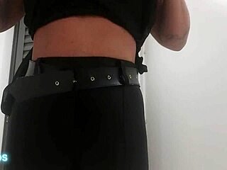 Security guard made me suck his big black dick and came in my pussy in the bathroom