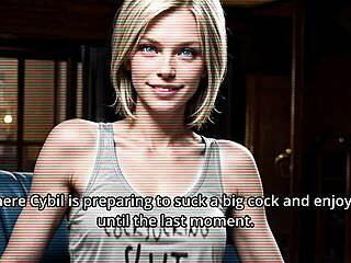 cybil bennett casually sucking on a massive cock in 3d porn