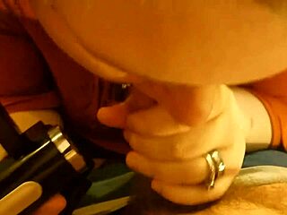 horney wife sucking my dick in the bedroom