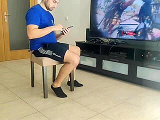 Milf With Big Ass Fucked Me In A Chair When She Caught Me Masturbating