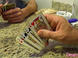 sexy trans blonde carol penelope serves two men in hot threesome