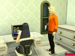 Naruto finds Hinata watching porn and masturbating, helps with lots of sex.