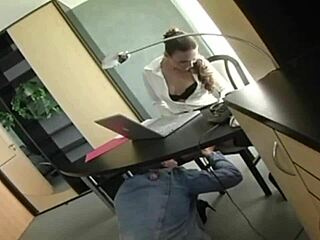 Wow, this stunning secretary craves a deep pussy drill after work!