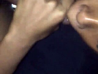 Black guy with monster cock gets intense blowjob