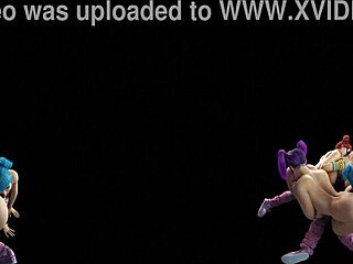 Hey, check this cyberpunk 2077 parody with lesbian triangle licking!