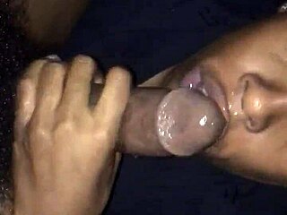 Black guy with monster cock gets intense blowjob