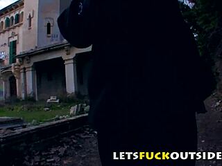 Small 18+ brunette gets fingered and fucked hard at the cemetery