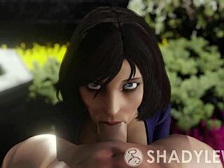 Elizabeth performs blowjob in 3D hentai game
