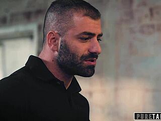 sleazy probation officer uses her position to demand silence in the office