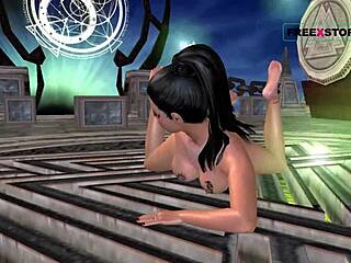 Indian girl solo fun in animated 3D cartoon