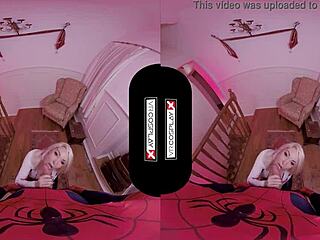 Spider Gwen rides cowgirl, blowing mind with mouth and pussy in VR.