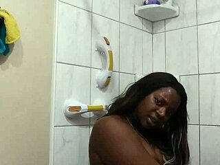 Black milf with big ass fulfills fans custom request using dildo for squirting orgasm