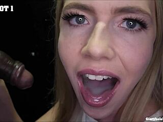 Gloryholetopsecrets com - rebel excels at swallowing through the gloryhole with ease.