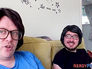 Busty amateur tricked into sucking a nerd for facial