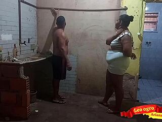 Paying the bricklayer with a big juicy ass for hard work