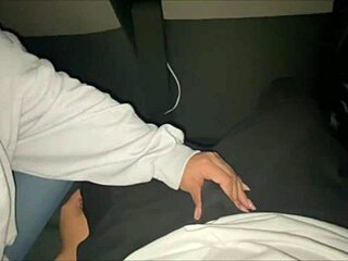 late night drive turns into steamy car action