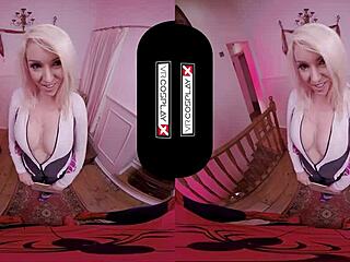 Spider Gwen rides cowgirl, blowing mind with mouth and pussy in VR.