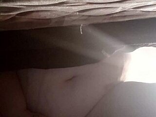 Bbw gets doggy style from below with monster cock on her pussy and tits