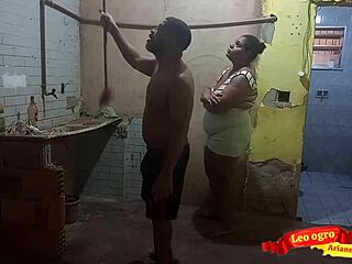 Paying the bricklayer with a big juicy ass for hard work