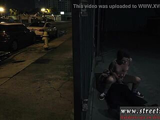 In this bdsm scene, a cute teen model in glasses gets dominated by guys