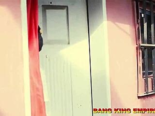 during easter holiday, ebony babe teases big cock neighbor with her tight ass