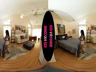 Vrconk: Sexy Young Ebony Chick Hardens Your Cock