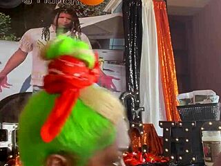 Happy birthday gift from my mouth: sloppy oral on big black cock with ebony tits and ass