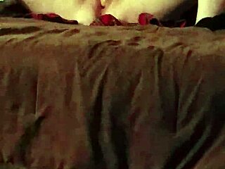 Hey, watch my wife handle this 10-inch vibrator like a pro. She cums so hard on those big tits!