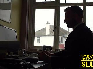 Busty British Submissive MILF Gets Ass Destroyed Then Tastes Cum