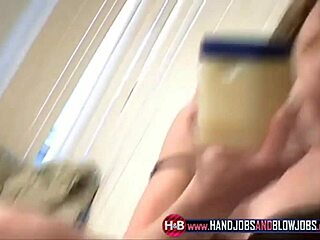 Lexi jerks that cock and rubs it on her clit, teasing until cum?