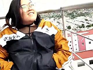 watch those nosy neighbors fuck my stepbrother on the balcony!